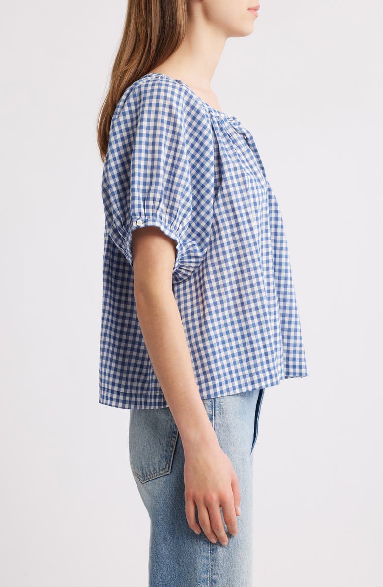 DÔEN June Top, Alternate, color, Blue Gingham