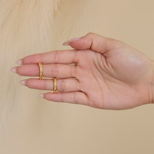 Jessica Simpson Polished Gold-tone Hoop Earrings In Gold