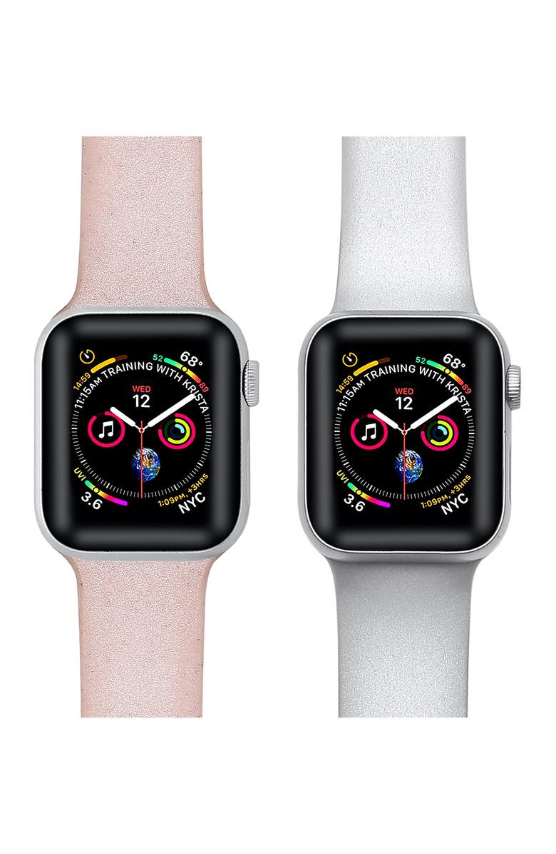 The Posh Tech Assorted 2-Pack Silicone Apple Watch<sup>®</sup> Watchbands, Alternate, color,