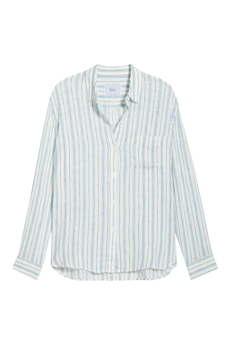 Charli Stripe Linen Blend Shirt, Alternate, color, WINDWARD STRIPE