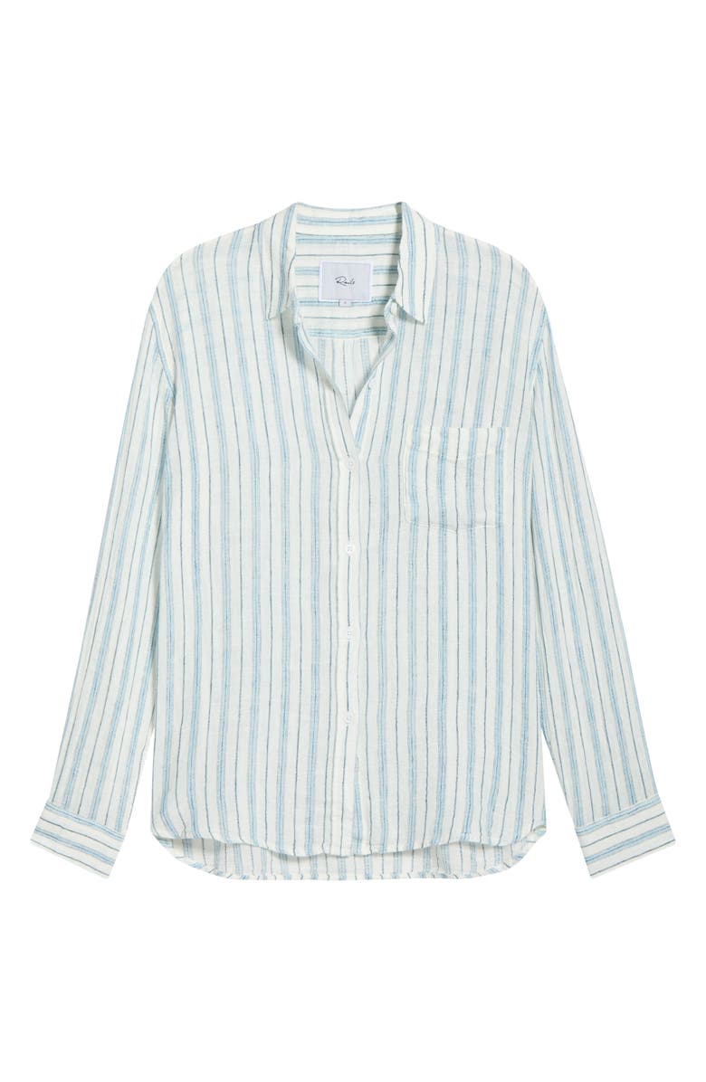 Rails Charli Stripe Linen Blend Shirt, Main, color, Windward Stripe