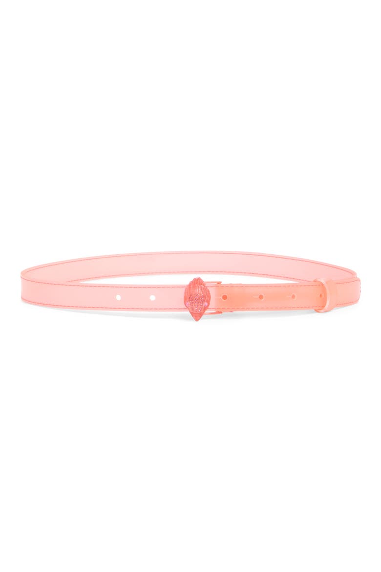 Crystal Eagle Buckle Belt, Main, color, CORAL