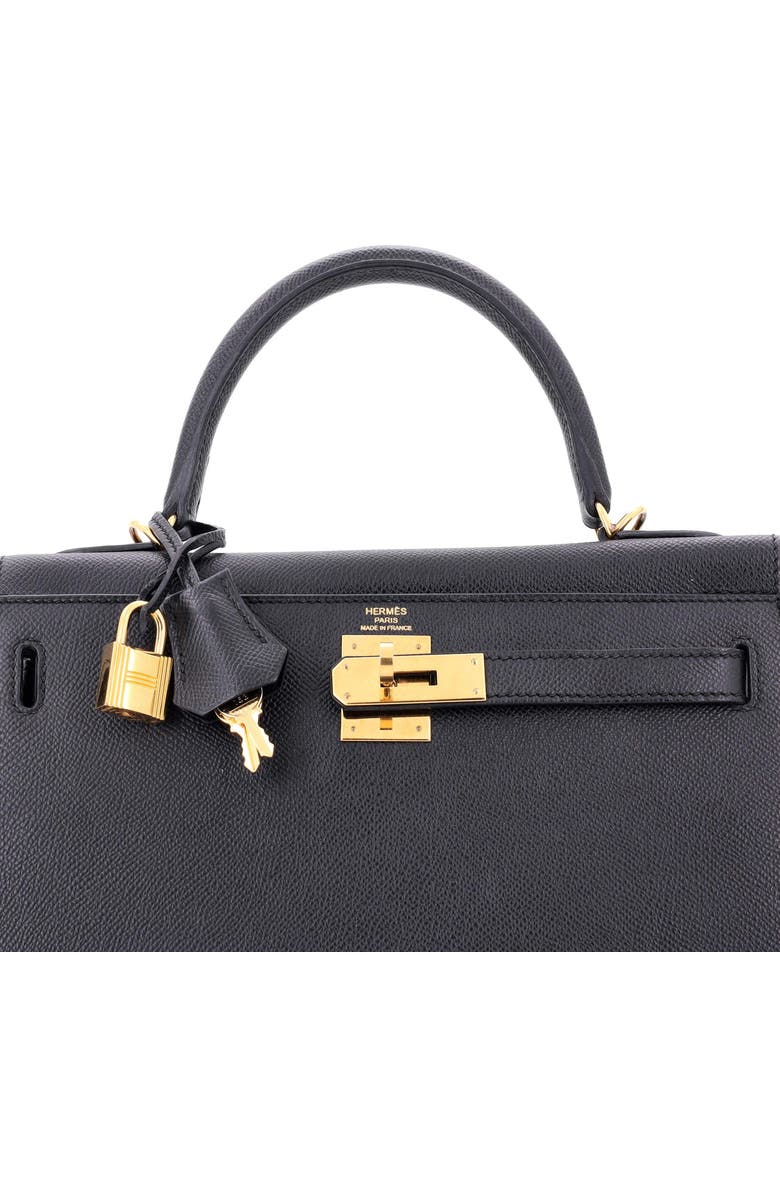 Pre-Owned Hermes Kelly Handbag Black Epsom with Gold Hardware 28, Alternate, color, Noir