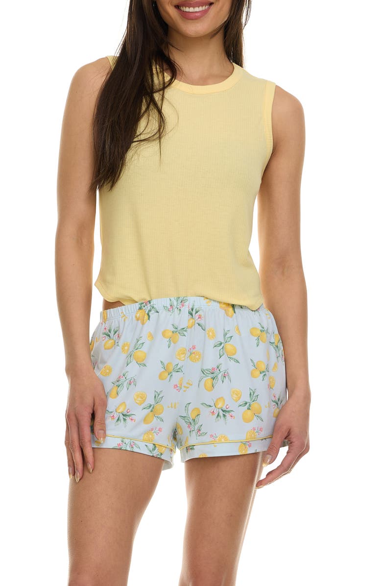 Flora By Flora Nikrooz Imani 3-Piece Capri Pajama Set, Alternate, color, Aqua