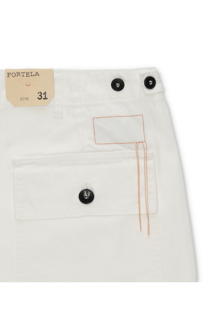Fortela Newfatigue Herringbone Cotton Fatigue Trousers, Alternate, color, White