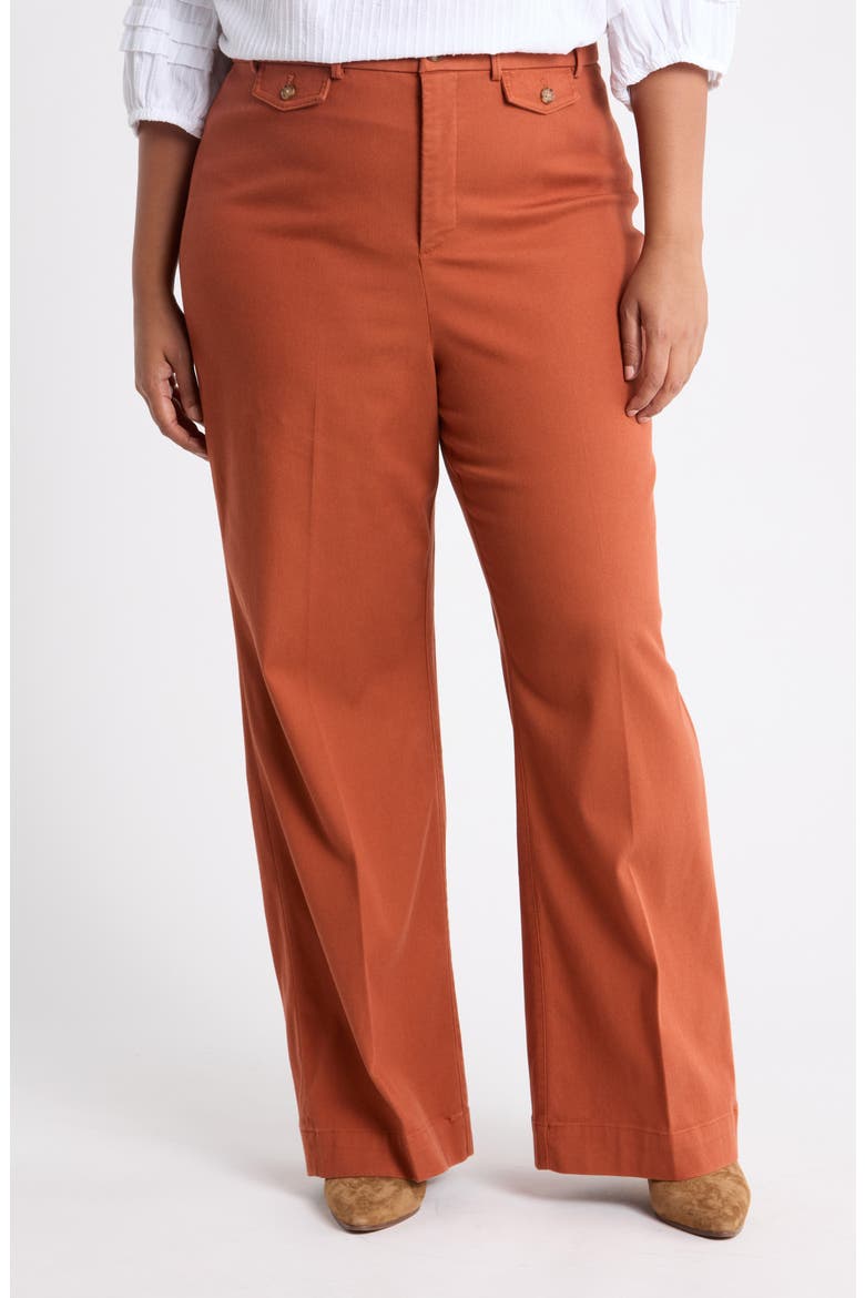 Easy Flare Leg Pants, Main, color, BURNT OCHRE