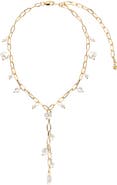 Ettika Faux Pearl Charm Y-Necklace