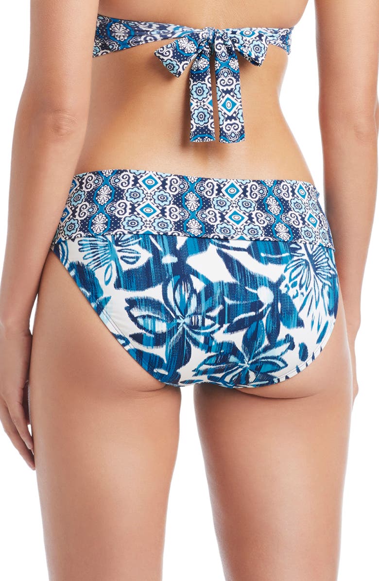 BLEU by Rod Beattie Foldover Hipster Bikini Bottoms, Alternate, color, Multi
