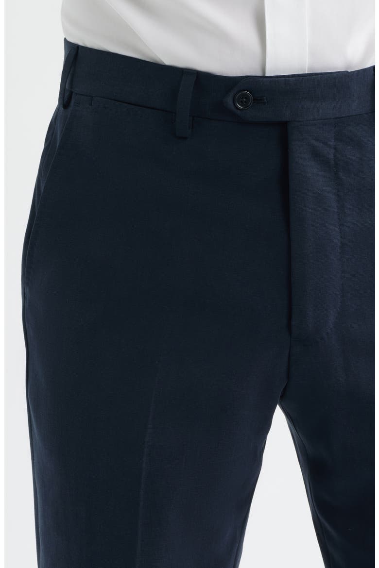 Navy Flat Front Suit Pants, Alternate, color, NAVY