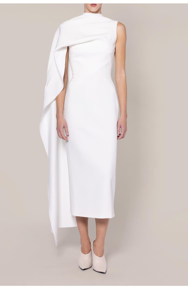 Roksanda Edith Crepe Bridal Dress, Alternate, color, Ivory