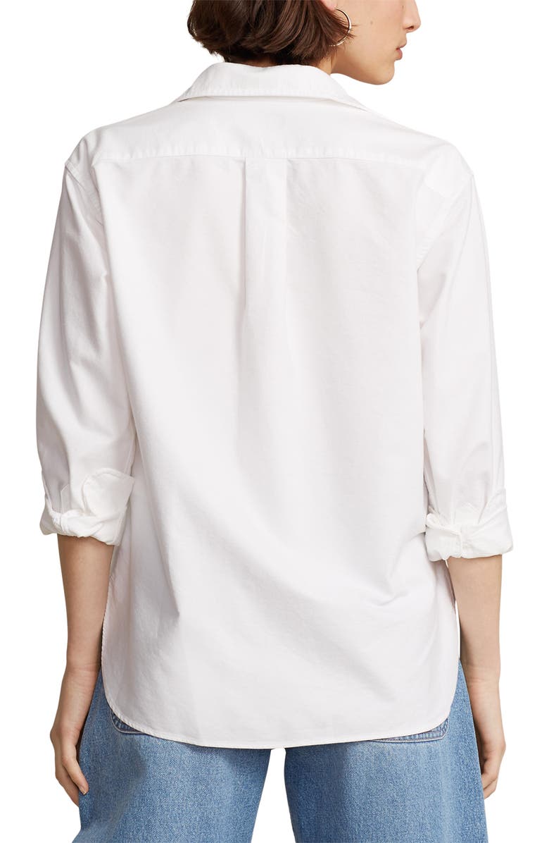 Polo Ralph Lauren Relaxed Fit Cotton Oxford Button-Up Shirt, Alternate, color, White