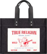 True Religion Large Washed Denim Tote