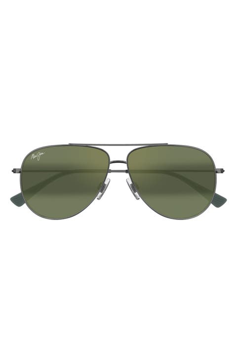 Hauoli 59mm PolarizedPlus2® Aviator Sunglasses