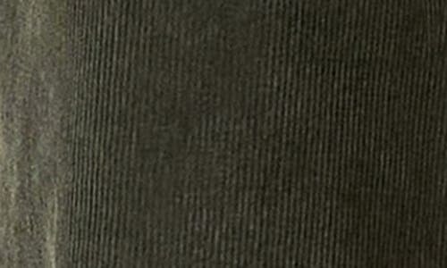 Le Jean Frayed Barrel Corduroy Utility Pants In Green