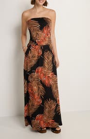LASCANA Women's Bandeau Maxi Dress