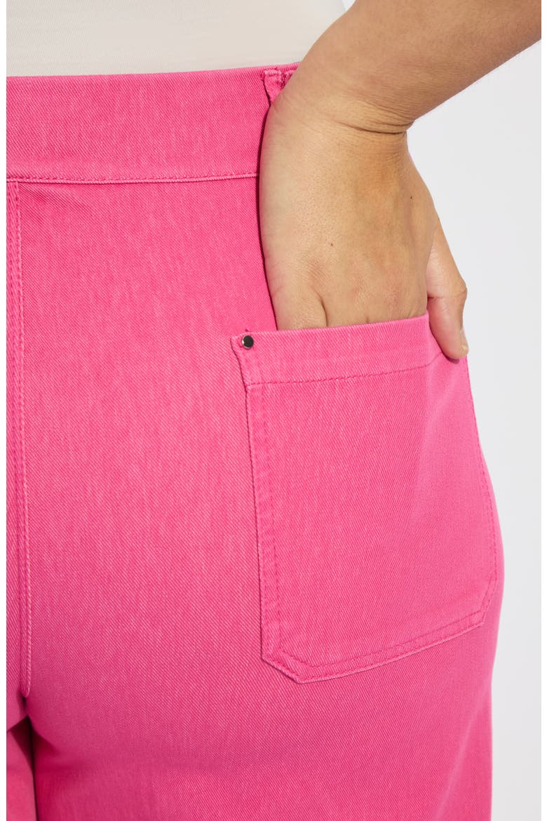 Erin Pintuck Pleat Wide Leg Jeans, Alternate, color, HOT PINK