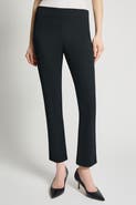 Ming Wang Stretch Deco Crepe Straight Leg Pants