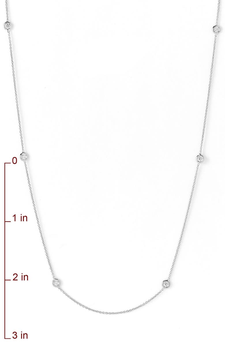 Roberto Coin Diamond Seven Station Necklace, Alternate, color, Sterling Silver