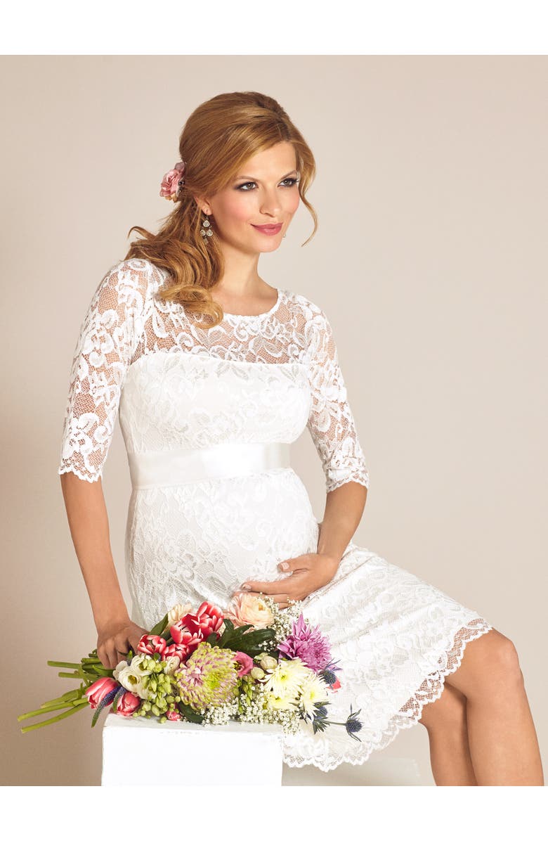 Tiffany Rose Maternity Amelia Maternity Dress, Alternate, color, Ivory