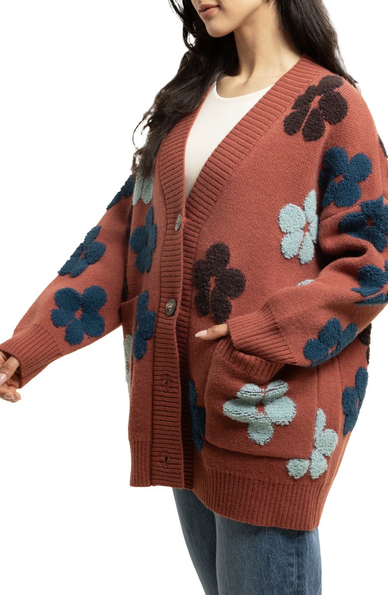 Floral Buttoned Cardigan