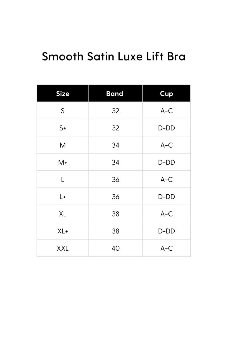 Siella Smooth Satin Luxe Lift Bra, Alternate, color, Black