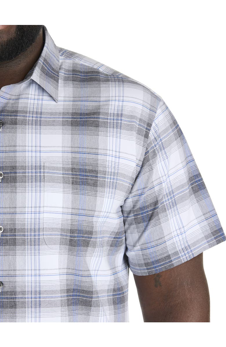 Harbor Bay by DXL Big & Tall Microfiber Large Plaid Sport Shirt, Alternate, color,
