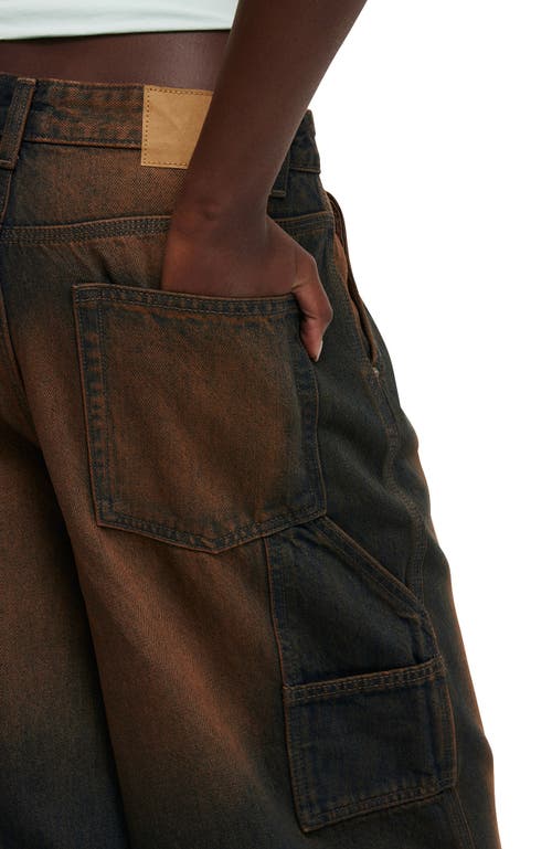 Cotton On 91 Baggy Denim Jort In Brown