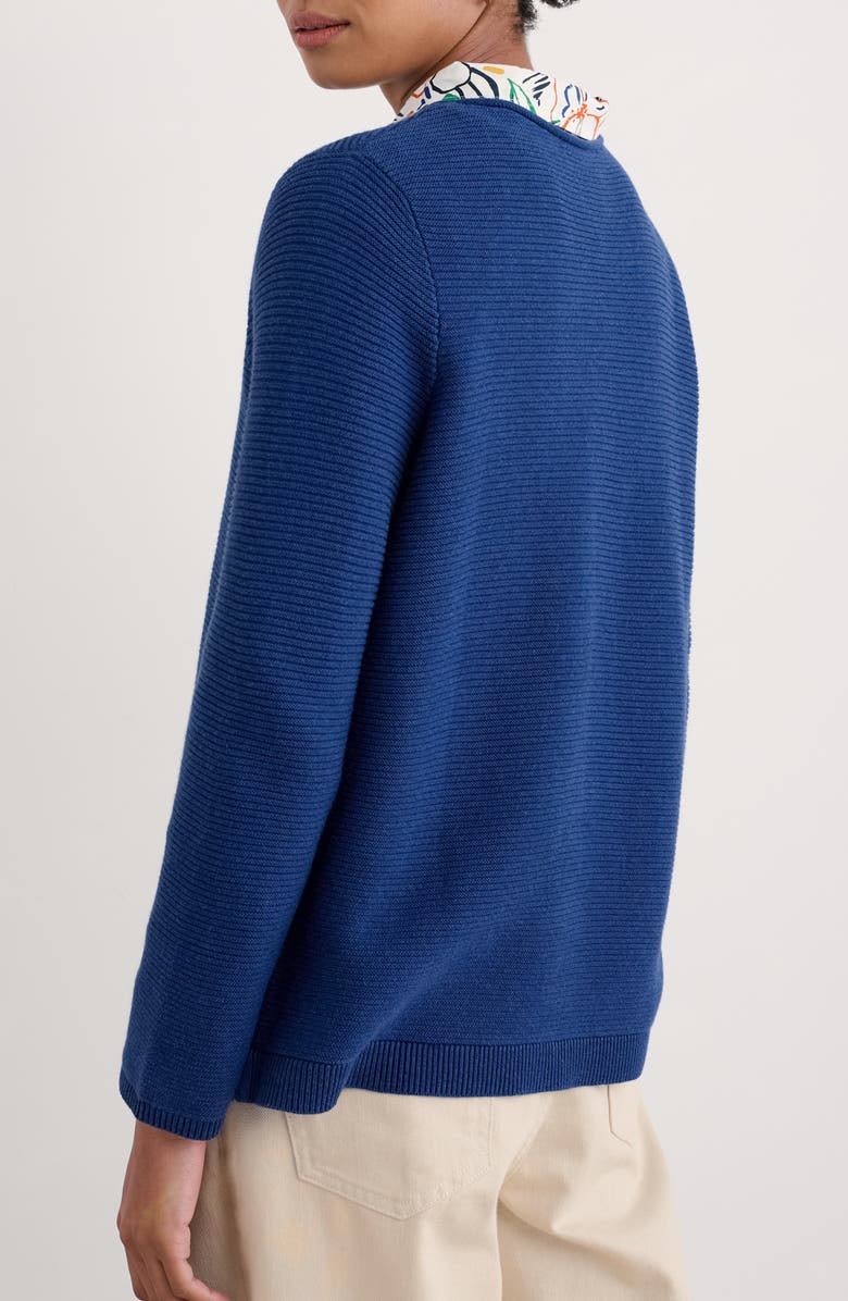 Seasalt Cornwall Makers Rib Organic Cotton Sweater, Alternate, color, Knit Melange Washed Marine