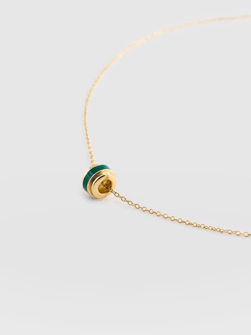 Saint + Sofia Enamel Stripe Charm Necklace In Multi