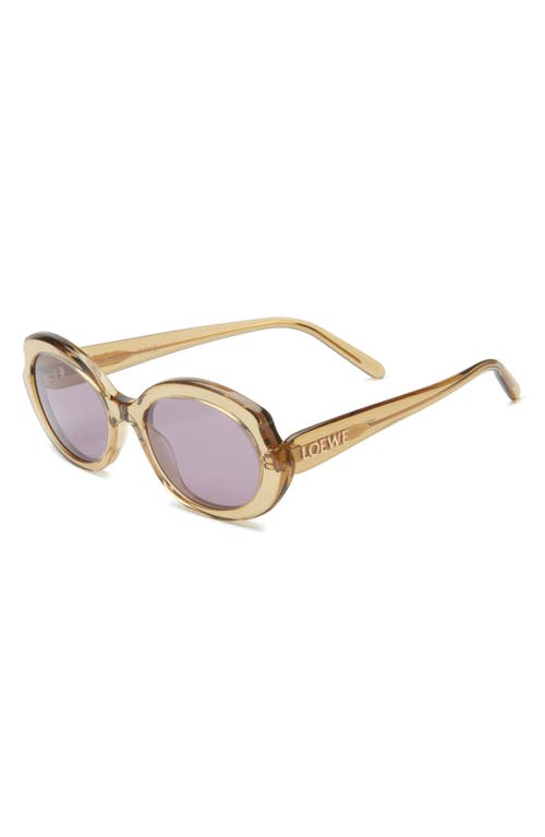 Loewe Thin Mini 54mm Oval Sunglasses In Yellow