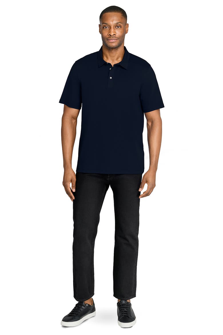 Solid Reworked Slim Fit Polo, Alternate, color, NAVY
