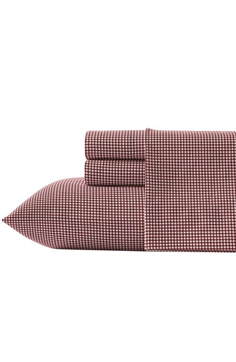 Bayside Gingham Flannel Sheet Set