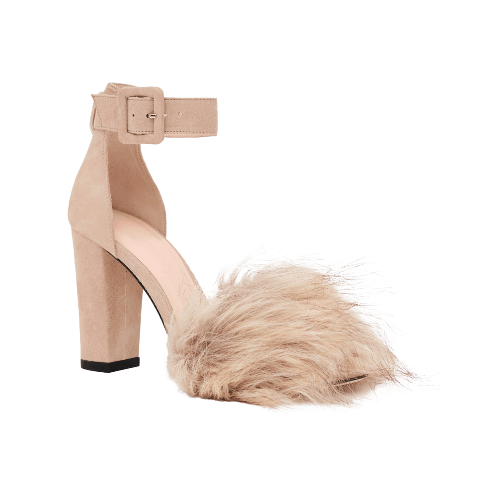 Naomi, Alternate, color, BEIGE SUEDE AND FUR