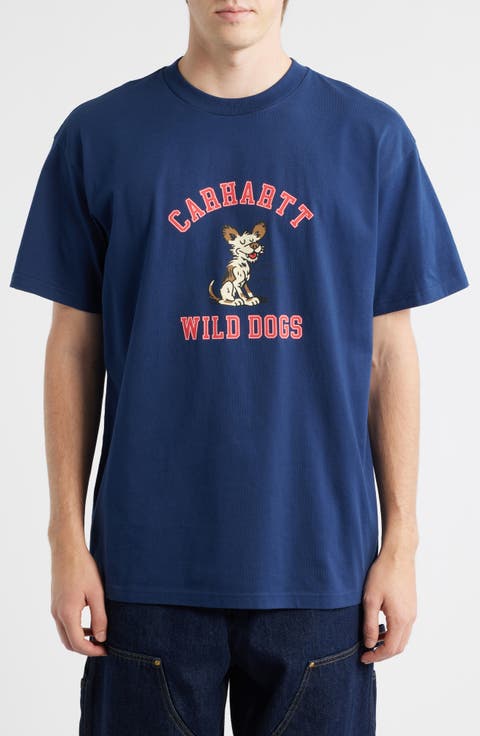 Wild Dog Cotton Graphic T-Shirt