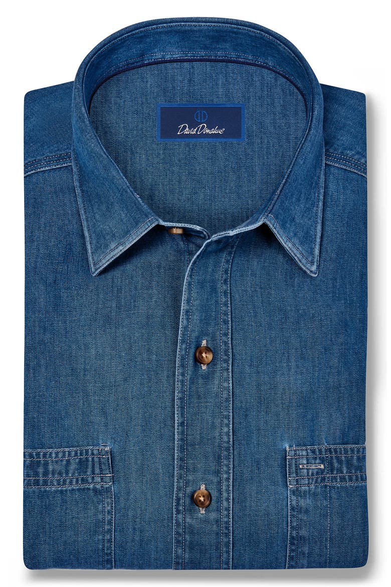 Cotton Denim Shirt, Alternate, color, DENIM