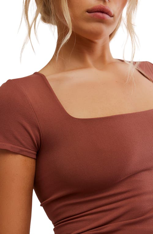 Free People Clean Lines Baby T-shirt In Red