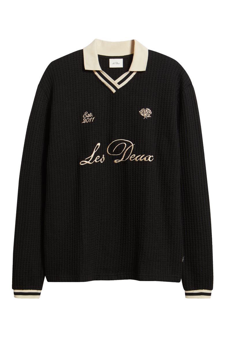 Oversize Waffle Knit Sweater Jersey, Alternate, color, BLACK
