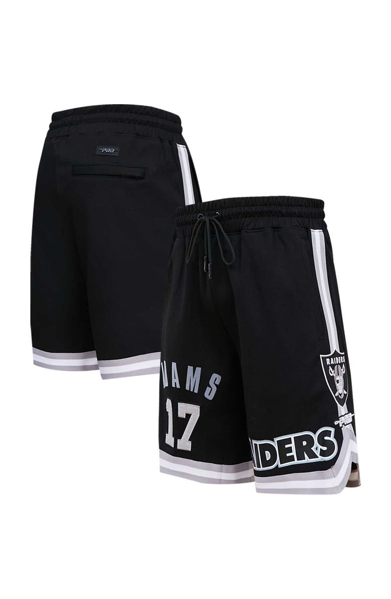 PRO STANDARD Men's Pro Standard Davante Adams Black Las Vegas Raiders Player Name & Number Shorts, Main, color,