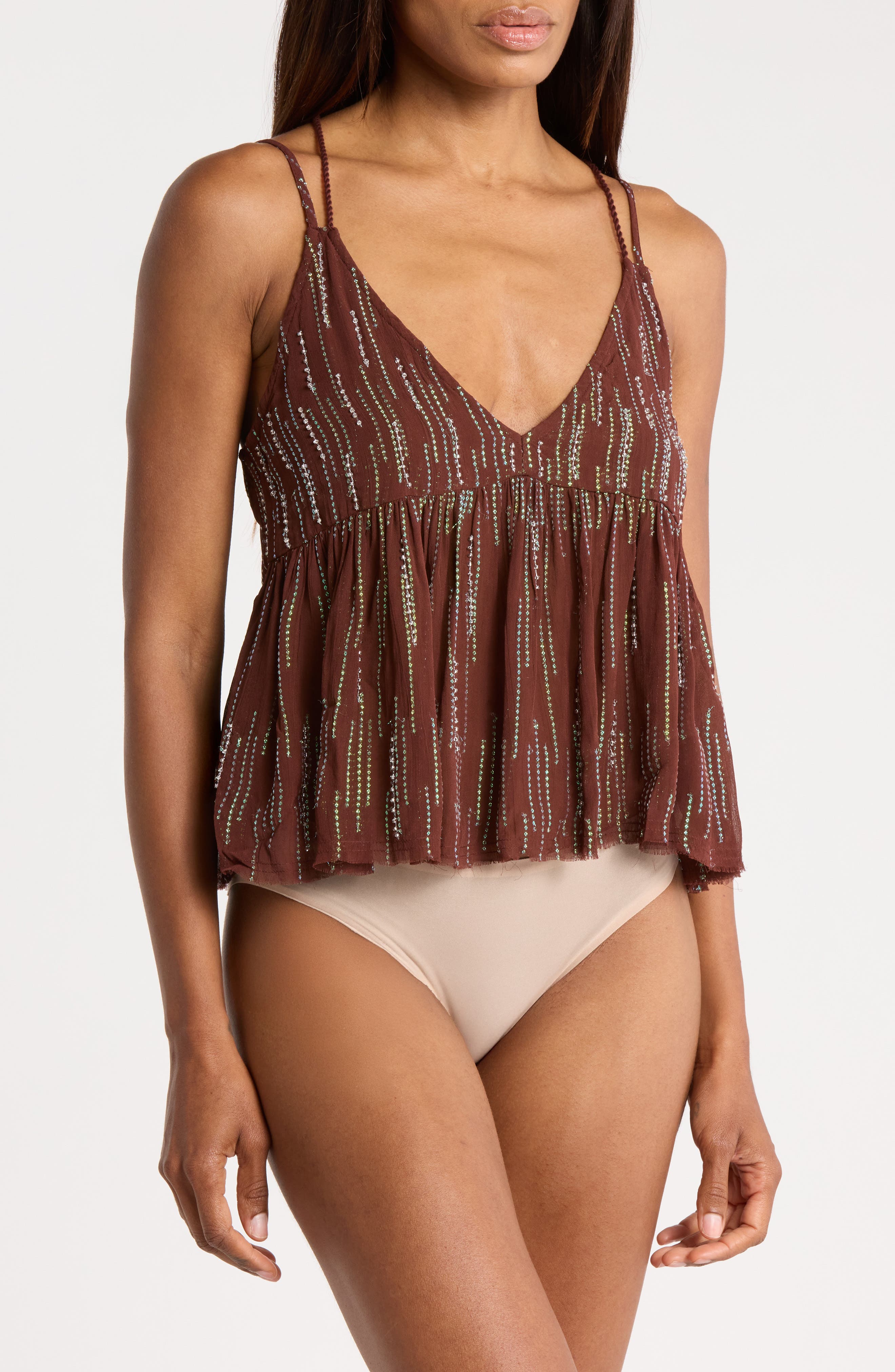 Ariel Beaded Sheer Camisole
