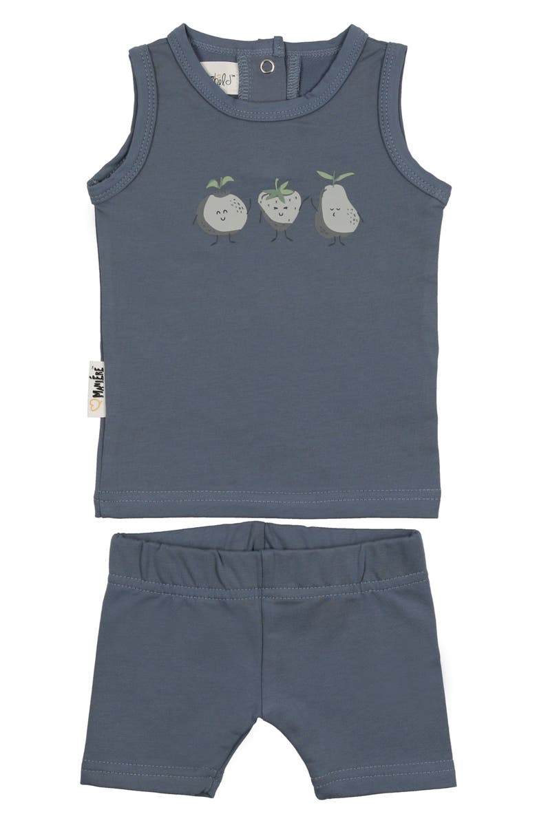 Manière Kids' Fruity Friends Stretch Cotton Tank & Shorts Set, Main, color, 