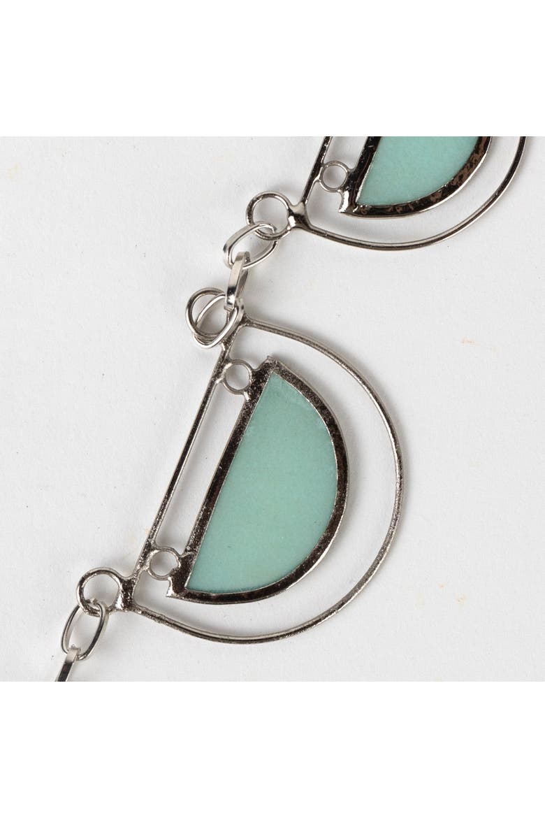 Half Moon Capiz Necklace, Alternate, color, Green