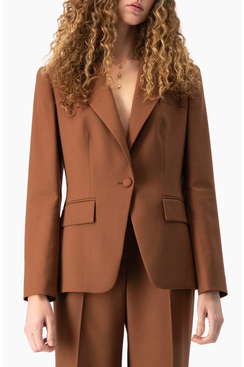 Drop-Shoulder Single-Button Blazer, Main, color, Chedron