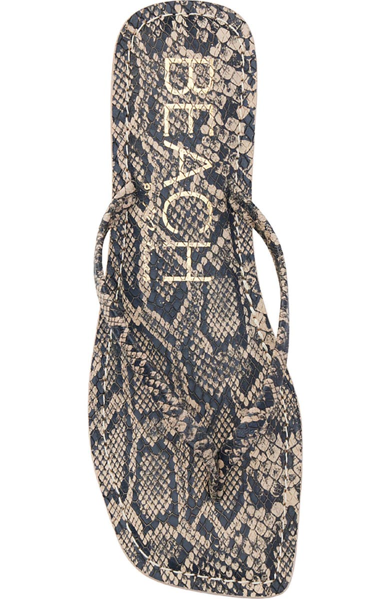 BEACH BY MATISSE Bungalow Flip Flop, Alternate, color, Brown Multi Snake