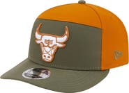 New Era Men's New Era  Olive/Burnt Orange Chicago Bulls Two-Tone Color Pack Split Panel 9FIFTY Adjustable Hat