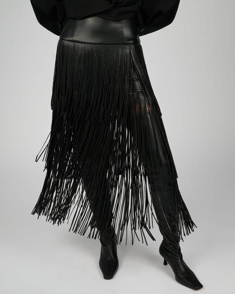 Fringe Midi Skirt