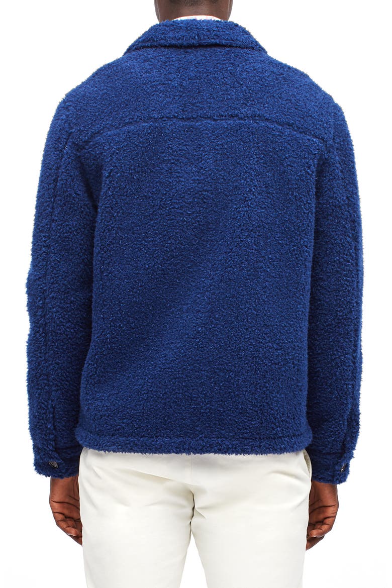 Slim Fit Fleece Shirt Jacket, Alternate, color, BRIGHT NAVY
