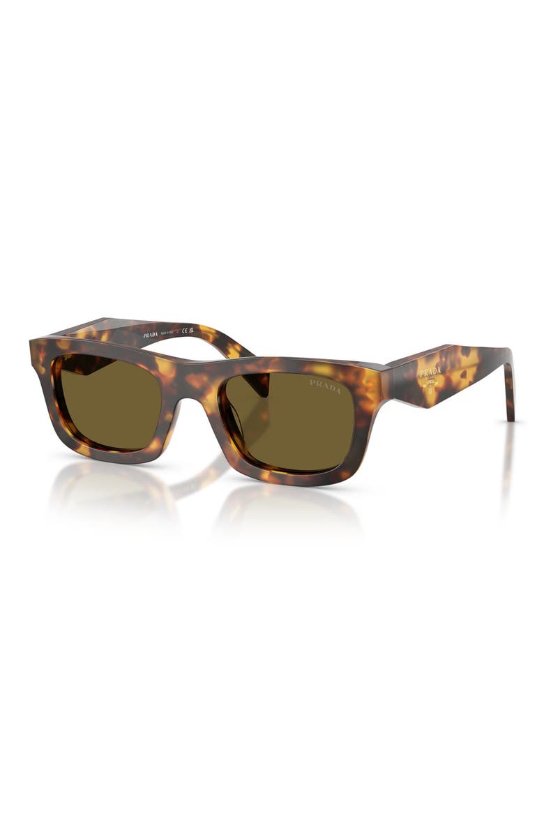 50mm Pillow Sunglasses, Alternate, color, HONEY TORTOISE / DARK BROWN