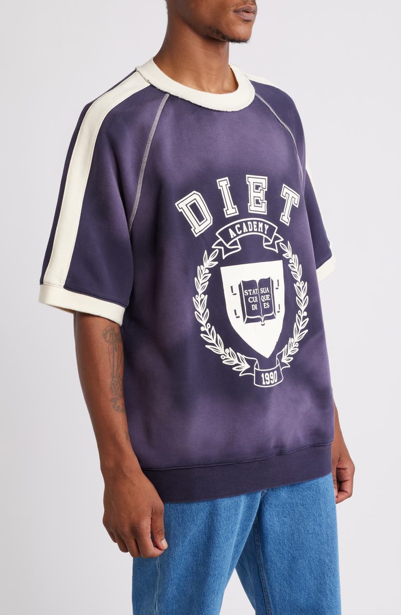 DIET STARTS MONDAY Academy Raglan Sleeve Graphic Sweatshirt, Alternate, color, 