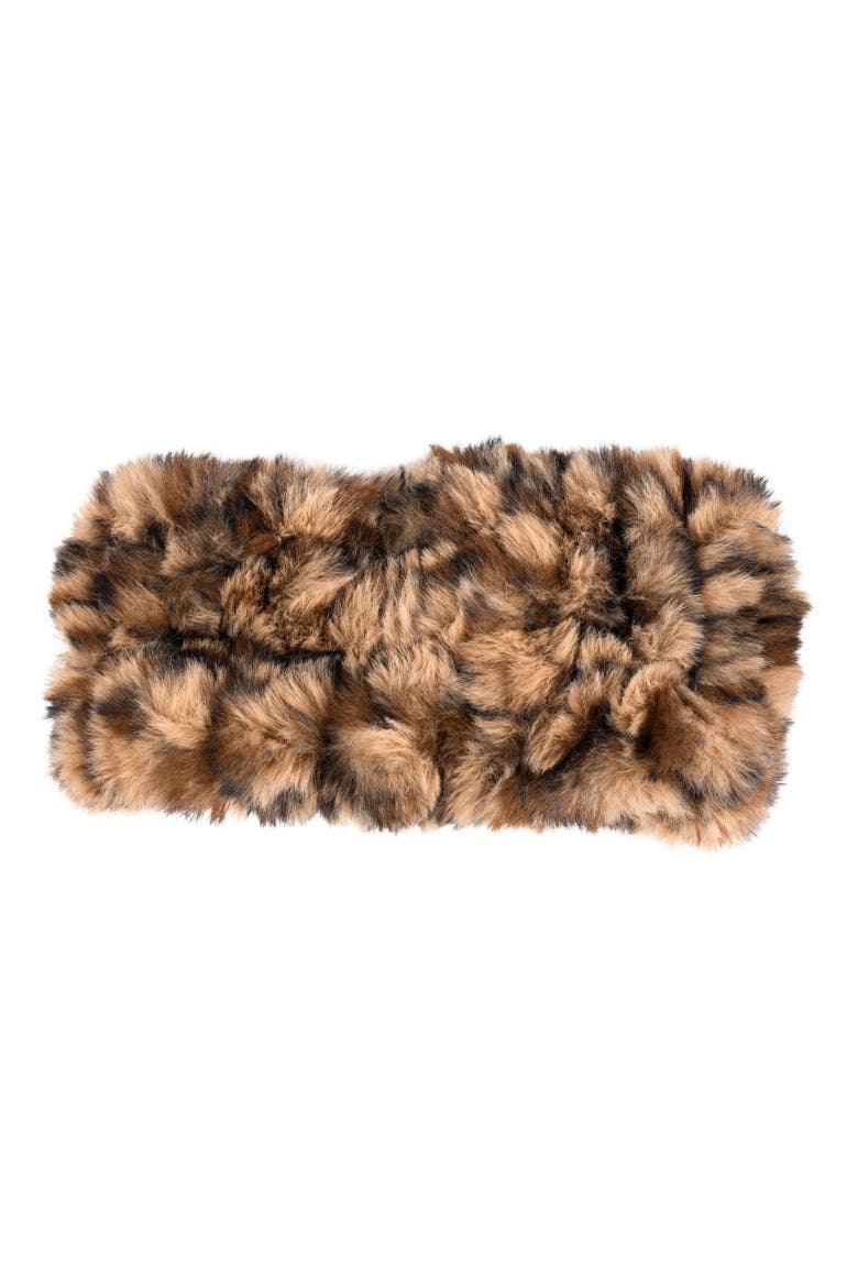 Faux Fur Headband, Main, color, LEOPARD
