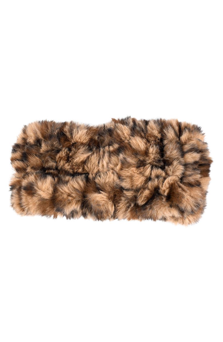 MARCUS ADLER Faux Fur Headband, Main, color, Leopard